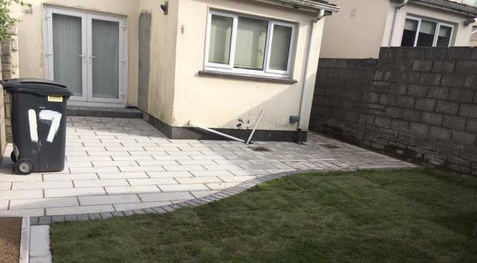 Patio Installation With Newgrange Slab and Granite Finish in Maynooth